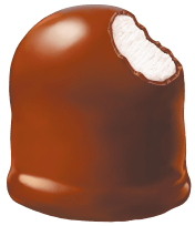 Bulgarino - image of the treat made of biscuit, meringue and chocolate