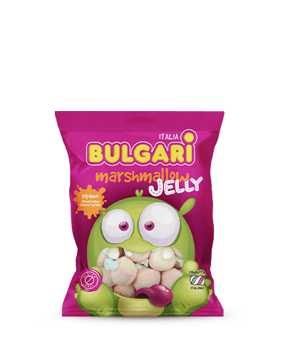 Bulgari Agostino Marshmallows - medium bag peaches filled with jelly