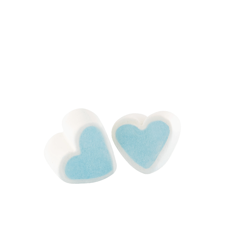 Bulgari Agostino Marshmallow - extruded light blue hearts