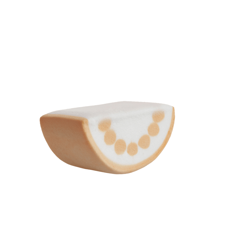 Bulgari Agostino Marshmallow - extruded 3D orange slice