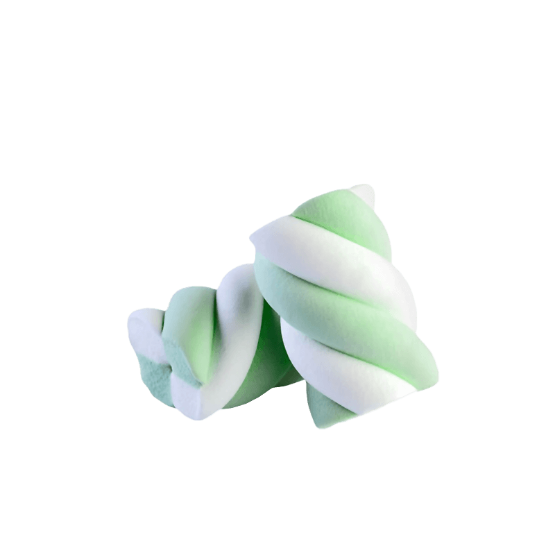 Bulgari Agostino Marshmallow - extruded braid white and green