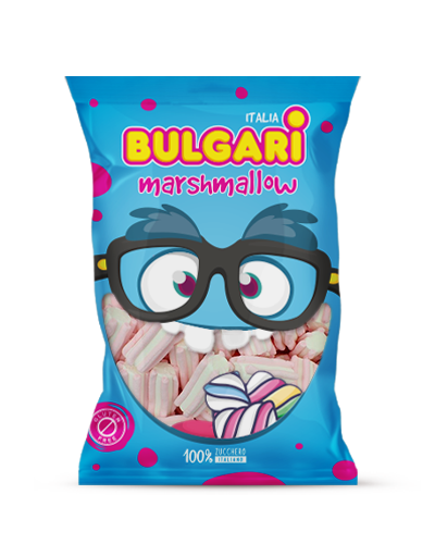 Bulgari Agostino Marshmallow - maxi bag with pink and white striped extruded