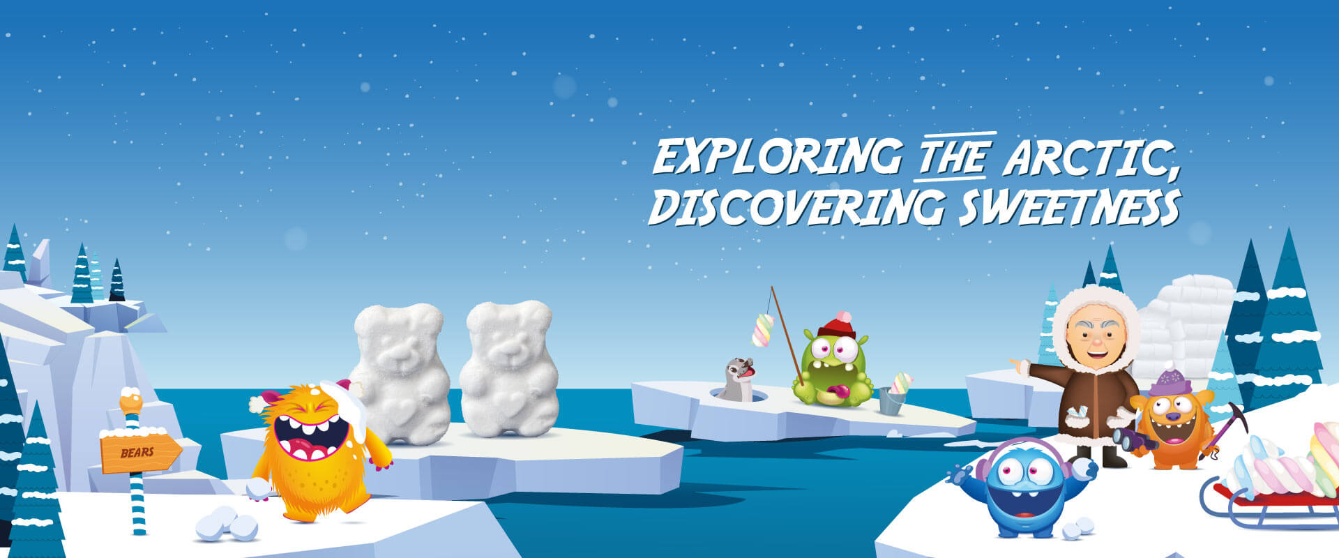 Marshmallow Bulgari Agostino - advertising for the polar bear-shaped marshmallow